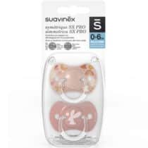 Retrouvez Suavinex 2 sucettes symétriques SX PRO Into the forest rose (0-6 mois) aux meilleurs prix sur Bebemaman.ma . Livraison à domicile.