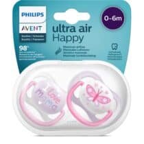 Retrouvez Avent 2 sucettes Ultra Air Happy Fille 0-6 mois aux meilleurs prix sur Bebemaman.ma . Livraison à domicile partout au Maroc.