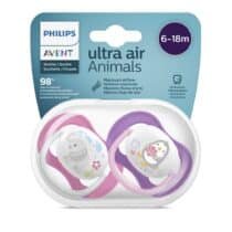 Retrouvez Avent 2 sucettes Ultra Air Animals Fille 6-18 mois aux meilleurs prix sur Bebemaman.ma . Livraison à domicile partout au Maroc.