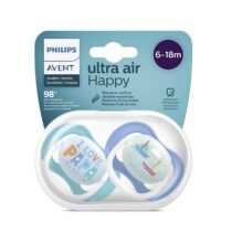 Retrouvez Avent 2 sucettes Ultra Air Happy Garçon 6-18 mois aux meilleurs prix sur Bebemaman.ma . Livraison à domicile partout au Maroc.