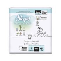 Optez pour les Couches Sleepy Bio Natural Jumbo Taille 1 de bebemaman.ma : un confort exceptionnel et une protection optimale pour les bébés de 2 à 5 kg. Fabriquées avec des fibres de bambou et de coton naturel, elles garantissent une absorption maximale et un soin délicat de la peau de votre bébé. Hypoallergéniques et respectueuses de l'environnement, elles sont l'option idéale pour le bien-être de votre enfant.