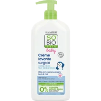 Retrouvez So Bio Baby Crème lavante surgras Corps & Cheveux 500ml aux meilleurs prix sur Bebemaman.ma Livraison à domicile partout au Maroc.