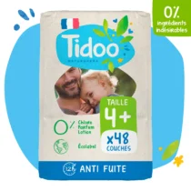 Retrouvez Tidoo Couches Écolo Taille 4+/L+ 9/20kg 48un aux meilleurs prix sur Bebemaman.ma . Livraison à domicile partout au Maroc.